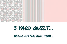 Load image into Gallery viewer, HELLO LITTLE ONE, Pink 3 Yard Quilt
