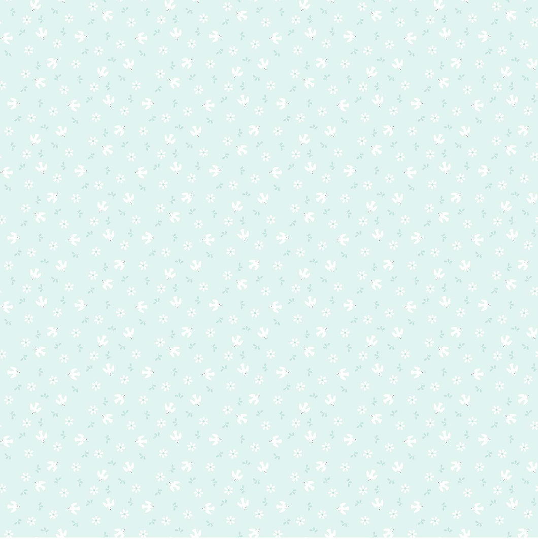 HELLO LITTLE ONE, Mint Blue and White Flower 22696-61