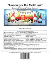 Load image into Gallery viewer, Gnome for the Holidays Bench Pillow Pattern, From Paha Sapa Traders, By JoAnn Hoffman
