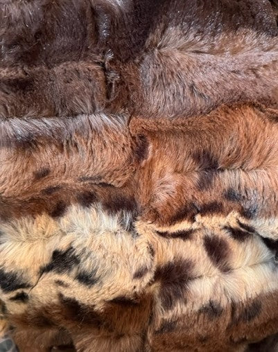Brown/Gold Animal Print Luxe Cuddle