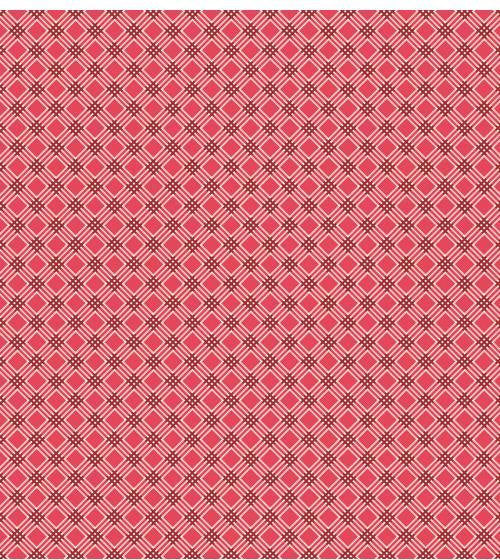 Penelope Diagonal Plaid  Red by Holly Holderman for Lakehouse Fabrics