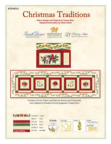 CHRISTMAS TRADITIONS Table Runner & Placemats