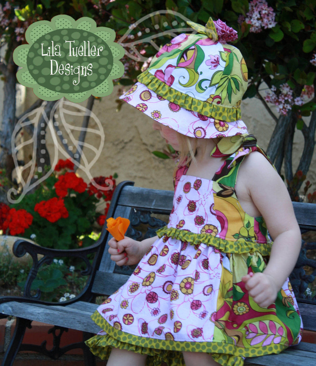 The LOLLIPOP-LOLA Sundress, Hat and Shorts from Lila Tueller Designs