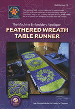 Load image into Gallery viewer, Embroidery Machine:  Feathered Wreath Table Runner
